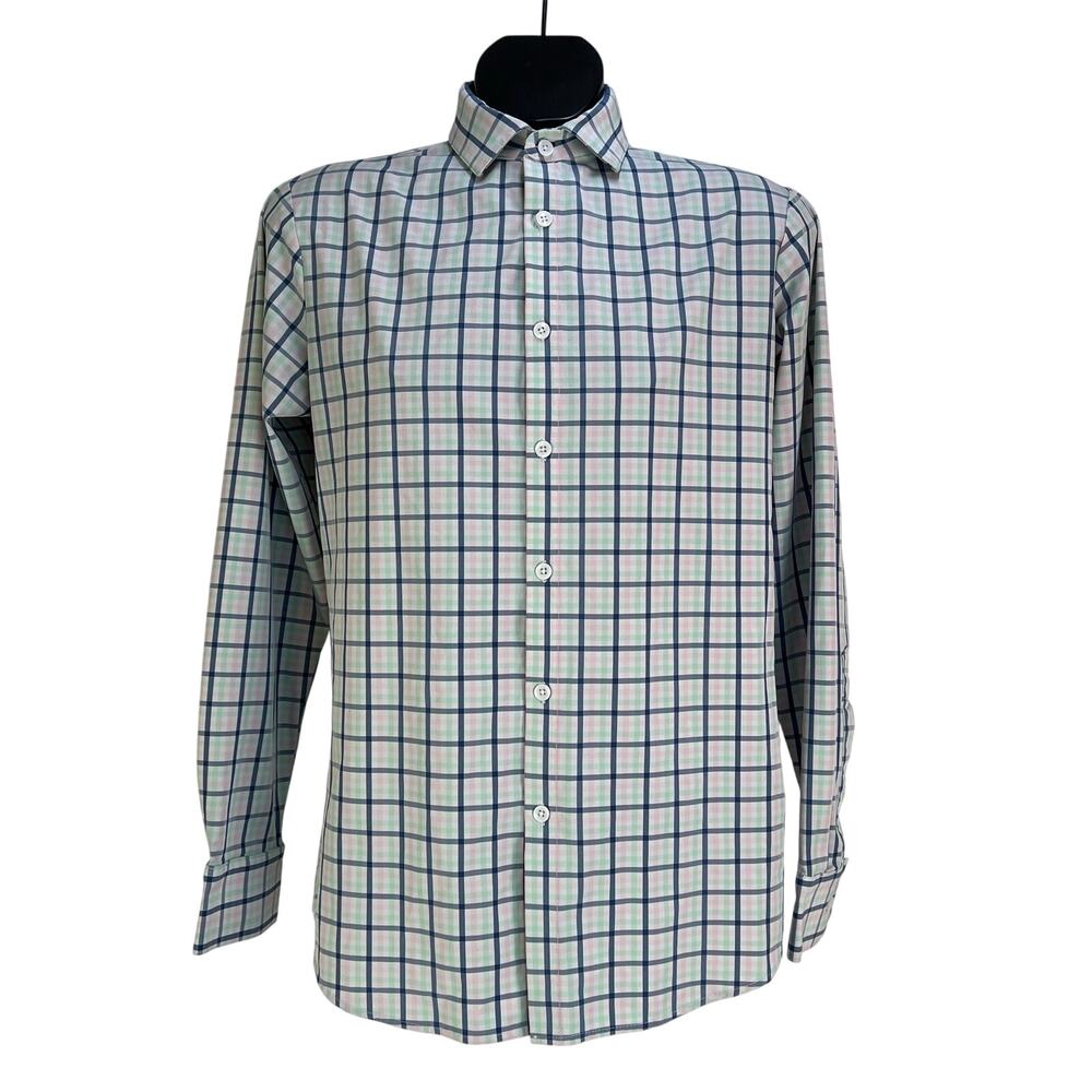 Mizzen Main Leeward Collection Button Up Shirt Windowpane Check Printed